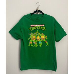 Halloween Teenage Mutant Ninja Turtles TMNT T Shirt Large Green Graphic Tee L